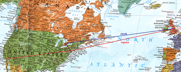 World Map with Ingham Migrations
